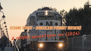 Sesame Streetsongs Jon Stewart version A railfan spookTober music video 2024 sesamestreet [upl. by Hake]