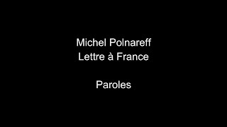 Michel PolnareffLettre à Franceparoles [upl. by Niwdla]