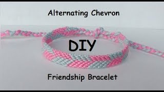 Friendship Bracelet Alternating Chevron Pattern Tutorial [upl. by Nandor]