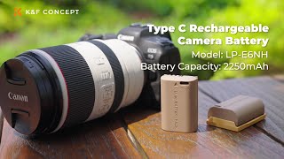 KampF CONCEPT Canon LPE6NH Camera Battery Charger with Type C Direct Charge LPE6LPE6N [upl. by Zoila114]