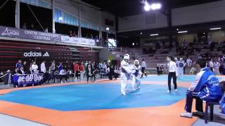 Phirun TOP VS Blas López ROMERO demifinale V2 58kg Taekwondo France Vétérans 2015 [upl. by Lorn]