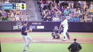 Breland Almadova 2017 St Paul Saints Home Run [upl. by Delbert]