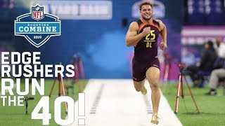 Edge Rushers Run the 40Yard Dash  2019 NFL Scouting Combine Highlights [upl. by Sheffie]