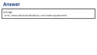 what does bias MAD RMSE stand for [upl. by Orabel]