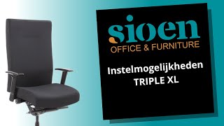 Ergonomische bureaustoel Triple XL instellen  Sioen Office [upl. by Maitland]