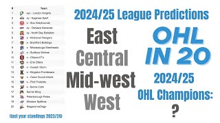 OHL in 20 202425 League Predictions [upl. by Lemar]