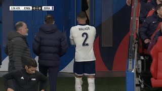 Kyle Walker INJURY Vs Brazil [upl. by Aikcin]