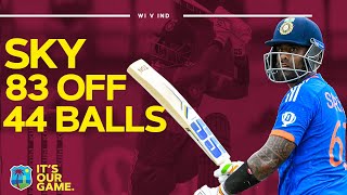 Sensational SKY  Suryakumar Yadav Hits Brilliant 83  West Indies v India 3rd T20I [upl. by Enoob]