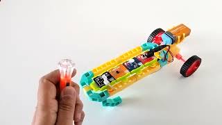 Light Activated Robot using WitBricks and WitBlox [upl. by Coshow]