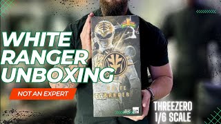 ThreeZero White Ranger Unboxing Vlog Style [upl. by Any30]