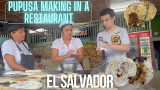 COOKING MY OWN PUPUSA in Olocuilta El Salvador [upl. by Hartill]