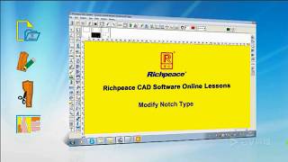 Richpeace CAD Software Online LessonsTip of the dayModify Notch Type V9 [upl. by Damaris]