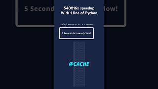 Pythons cache decorator python programming pythonprogramming software coding efficiency [upl. by Erund]