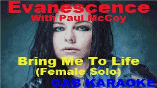 Evanescence amp Paul McCoy  Bring Me To Life Female Solo  Karaoke Lyrics Instrumental [upl. by Ahseenyt]