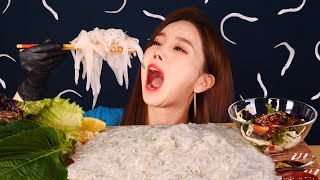 Mukbang 세상에서 가장 작은 생선🐟실치회 먹방 The World Smallest fish Whitebait ASMR eatingsound Ssoyoung [upl. by Larret]