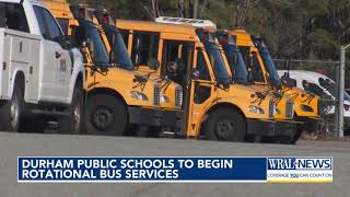 Durham Public Schools to begin rotational bus services [upl. by Atnoled955]