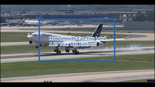 Lufty A340 Arrives ATL  Smooth Landing in 4K  27 Year Old Airliner  ATL [upl. by Stock871]