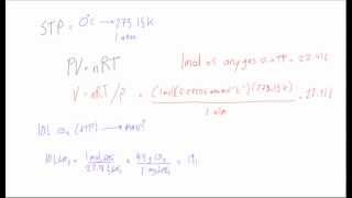 Using the ideal gas law under STP conditions [upl. by Egwan]