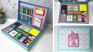 How to make a drawing organizer  Crafts from cardboard and paper [upl. by Nhepets177]