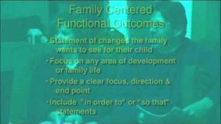 Bri IFSP VideoChapter 41Family Centered Functional Outcomes [upl. by Lewendal]