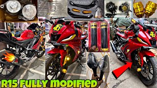 मथुरा से लेकर आए R15 V4 और करा दी फुल modified  R15 v4 exhaust modified [upl. by Cori]