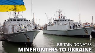 Ukrainian minehunters arrive in Portsmouth [upl. by Gney]