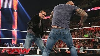 Batista clashes with Alberto Del Rio Raw Feb 3 2014 [upl. by Nemsaj]