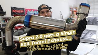 Supra 20 Gets Single Exit Tomei Exhaust and Kenji Garage Performance pipe [upl. by Weinhardt]