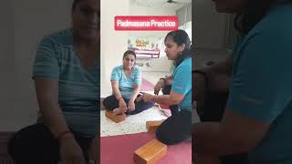 Padmasana Practice yoga yogapractice coaching fitness [upl. by Nahij374]