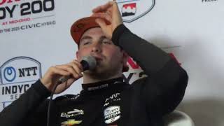 Palou OWard on IndyCar hybrid after first MidOhio practice how race use will be interesting part [upl. by Nileuqay220]