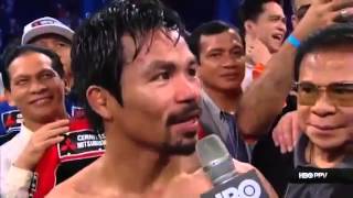 Manny Pacquiao Postfight Interview Hes going to fight me [upl. by Myron]