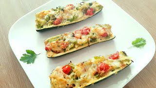 Courgette farcie au fourvous ne ferez plus frire les courgettesrecette fraîche et végétarien [upl. by Weasner860]