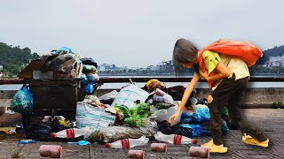 Orphaned girl scavenging for scraps of food to exchange for spilled porridge [upl. by Lenuahs]