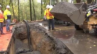 Repairing a sinkhole at Latourell Falls Bridge [upl. by Arehsat999]