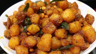 Potato Fry in Tamil  Potato Poriyal  Urulai Kizhangu Varuval  Potato Recipes in Tamil [upl. by Eilraep]