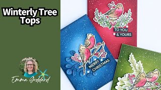 Watercolouring with the Winterly Tree Top Bundle [upl. by Lotus889]