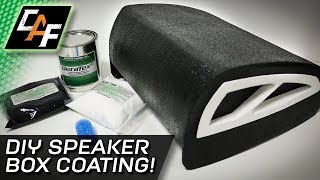 Subwoofer Box Coating Protect it with DuraTex  HOW TO [upl. by Ahsitahs]