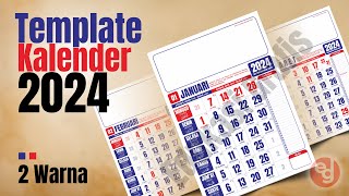 Template Kalender 2024  Format ke2  Free CDR CorelDraw File edukasigrafis [upl. by Gemina]