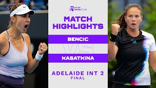 Belinda Bencic vs Daria Kasatkina  2023 Adelaide International 2  WTA Match Highlights [upl. by Aramenta]