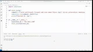 Blocking an IP address using the Windows Firewall with Python [upl. by Nus]