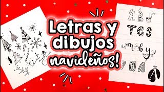 Letras y dibujos NAVIDEÑOS 🎄 Especial de Navidad✨ [upl. by Ezmeralda]