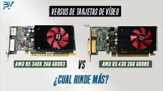 AMD R5 340X 2GB GDDR3 VS AMD R5 430 2GB GDDR5 [upl. by Reina478]