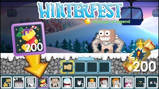 Ultimate WINTERFEST Prize  ALL NEW ITEMS GROWCH ARMS  GrowTopia [upl. by Ivel]