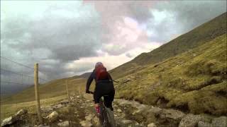 Snowdon Mountain Biking 2014  Riding down Llanberis path [upl. by Lerim322]