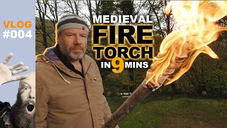 The Fire Torch  How to make a fire torch in 9 minutes  instruction video Vlog 4 [upl. by Ollopa]