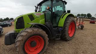 2022 Claas Arion 450 45 Litre 4Cyl Diesel Tractor 125  130 HP with Kuhn Plough [upl. by Mihe748]