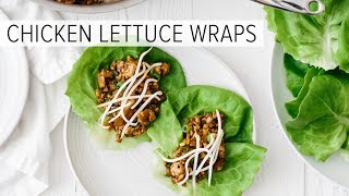 CHICKEN LETTUCE WRAPS  glutenfree  paleo [upl. by Ahsienyt496]