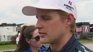 Marcus Ericsson Linus Lundqvist crash in Indy 500 practice [upl. by Haissi37]