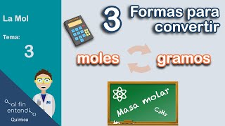 ¿Cómo calcular los gramos a partir de los moles [upl. by Yklam]