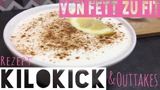 KiloKick Quarkspeise Low Carb Rezept amp Outtakes Von Fett zu Fit [upl. by Yznyl459]